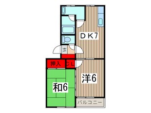 バ－デンハイム２号棟の物件間取画像